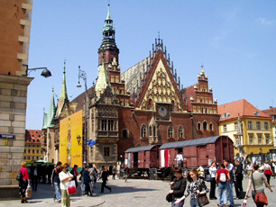 Wachsende EU - neues Mitglied Polen; Wroclaw (Breslau); Foto: 2005rds